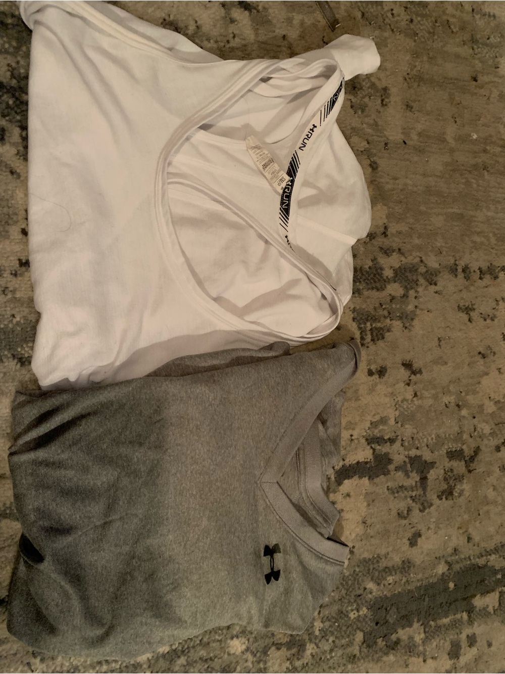 Under Armour White Tank & Gray Short Sleeve Tee Bundle